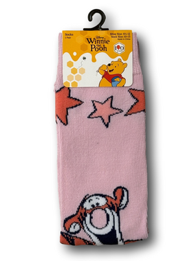 3/$20 Disney Winnie The Pooh Tigger Funny Novelty Crew Socks - NWT